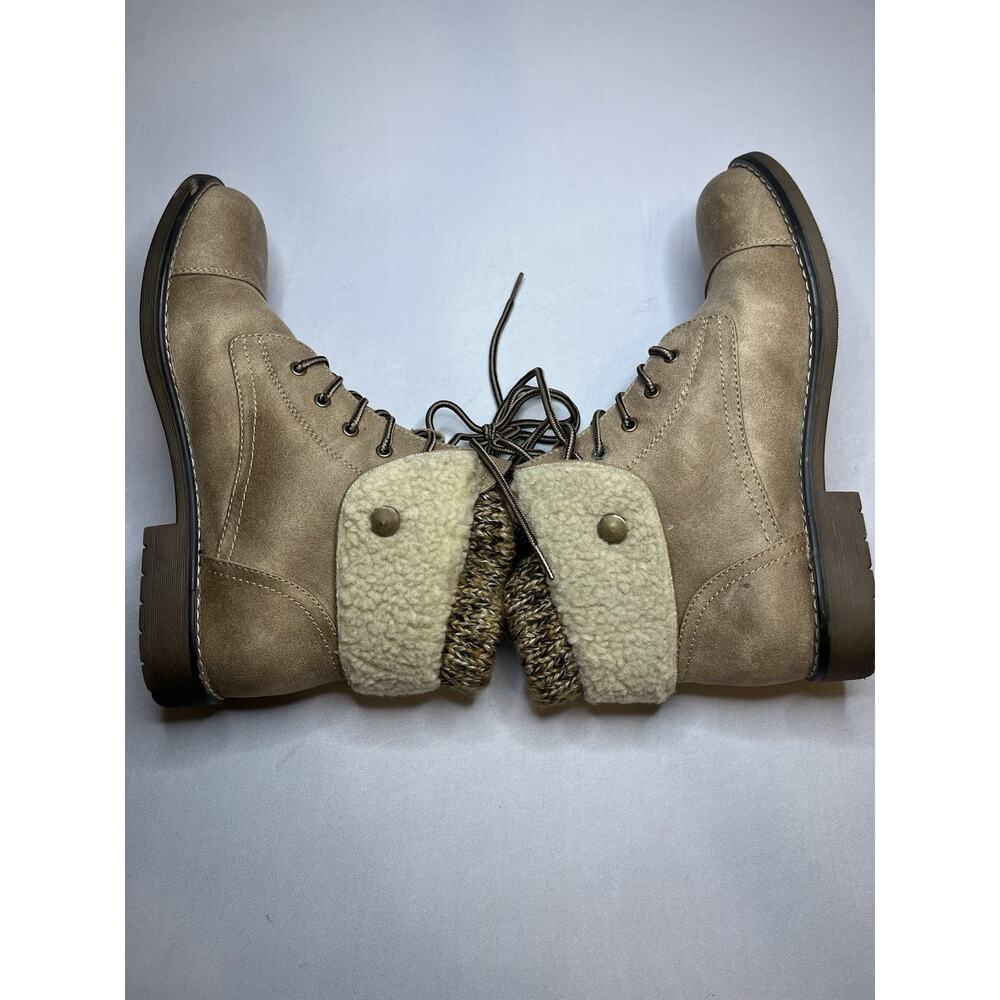 White Mountain Cliffs Winter Booties Lace-Up Size 10 Tan Worn Once - Picture 4 of 6